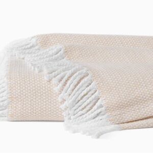 NWT SFERRA Linen Company Terzo Throw in Sand  51x71